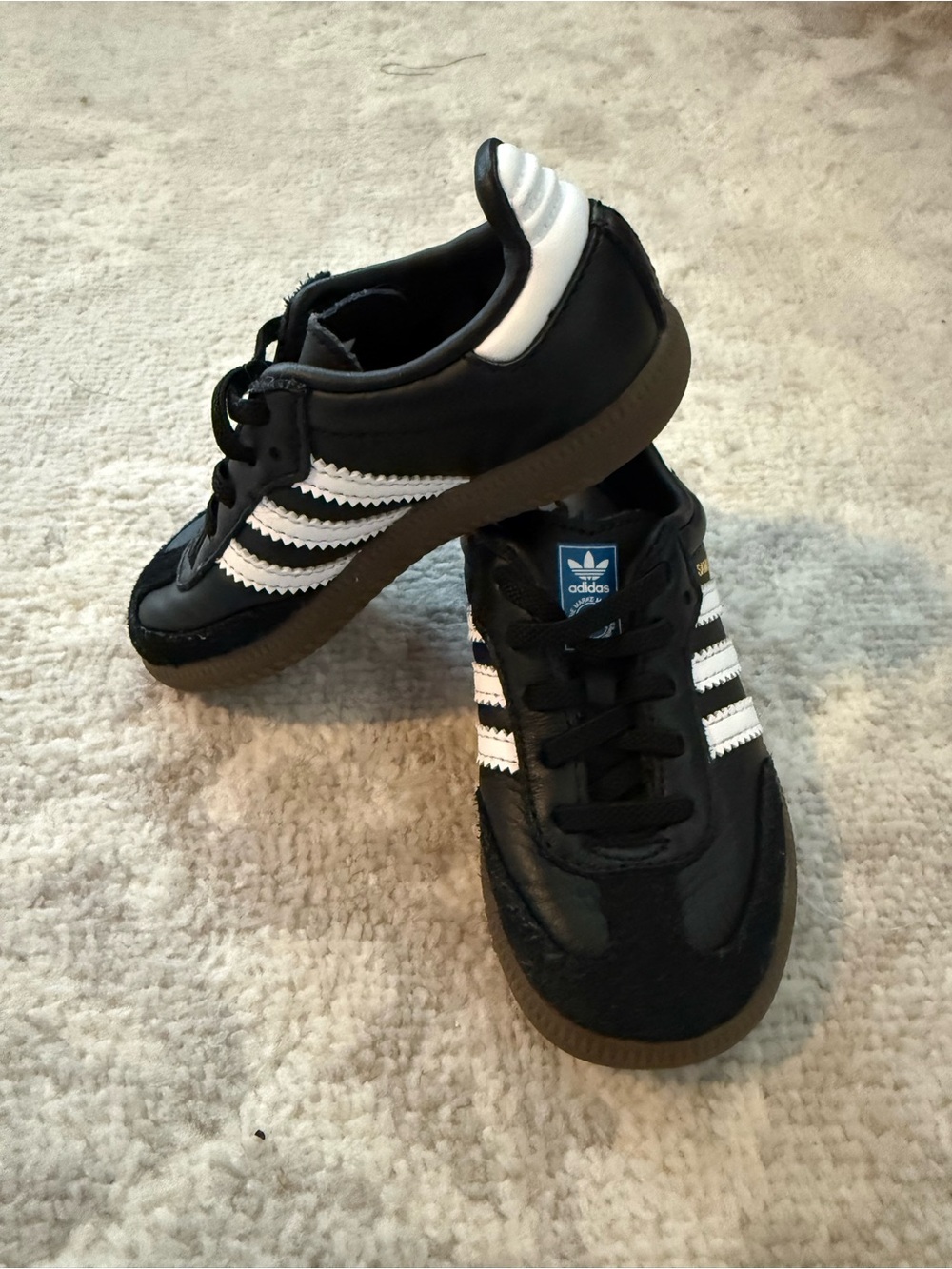 Adidas toddler Samba Black and White Sneakers